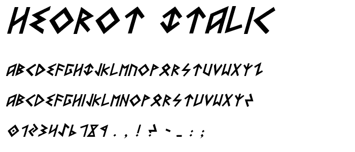 Heorot Italic font